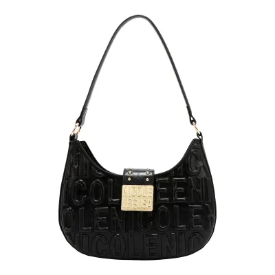 EMBOSSED LOGO SHOULDER BAG