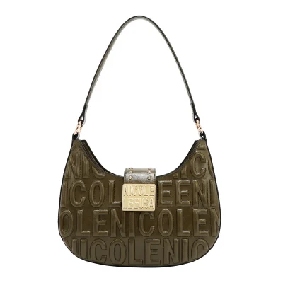 EMBOSSED LOGO SHOULDER BAG