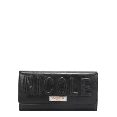 EMBOSSED LOGO TRIFOLD WALLET