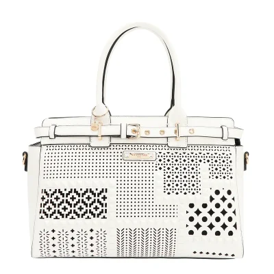 GEOMETRIC CUTOUT SATCHEL BAG