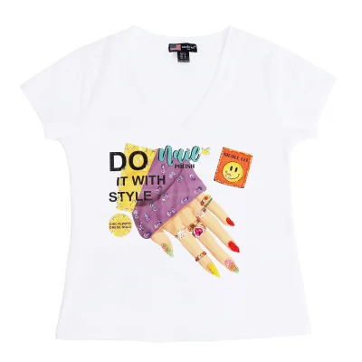 NICOLE LEE FASHION V-NECK SHIRT