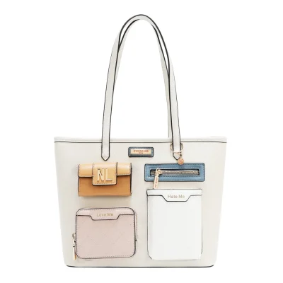 SHOPPER BAG WITH POCKET AND COLORBLOCK